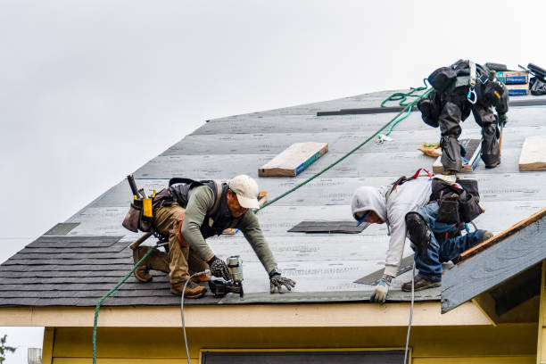 Professional Storm Damage Roof Repair technician working in Durham, PA